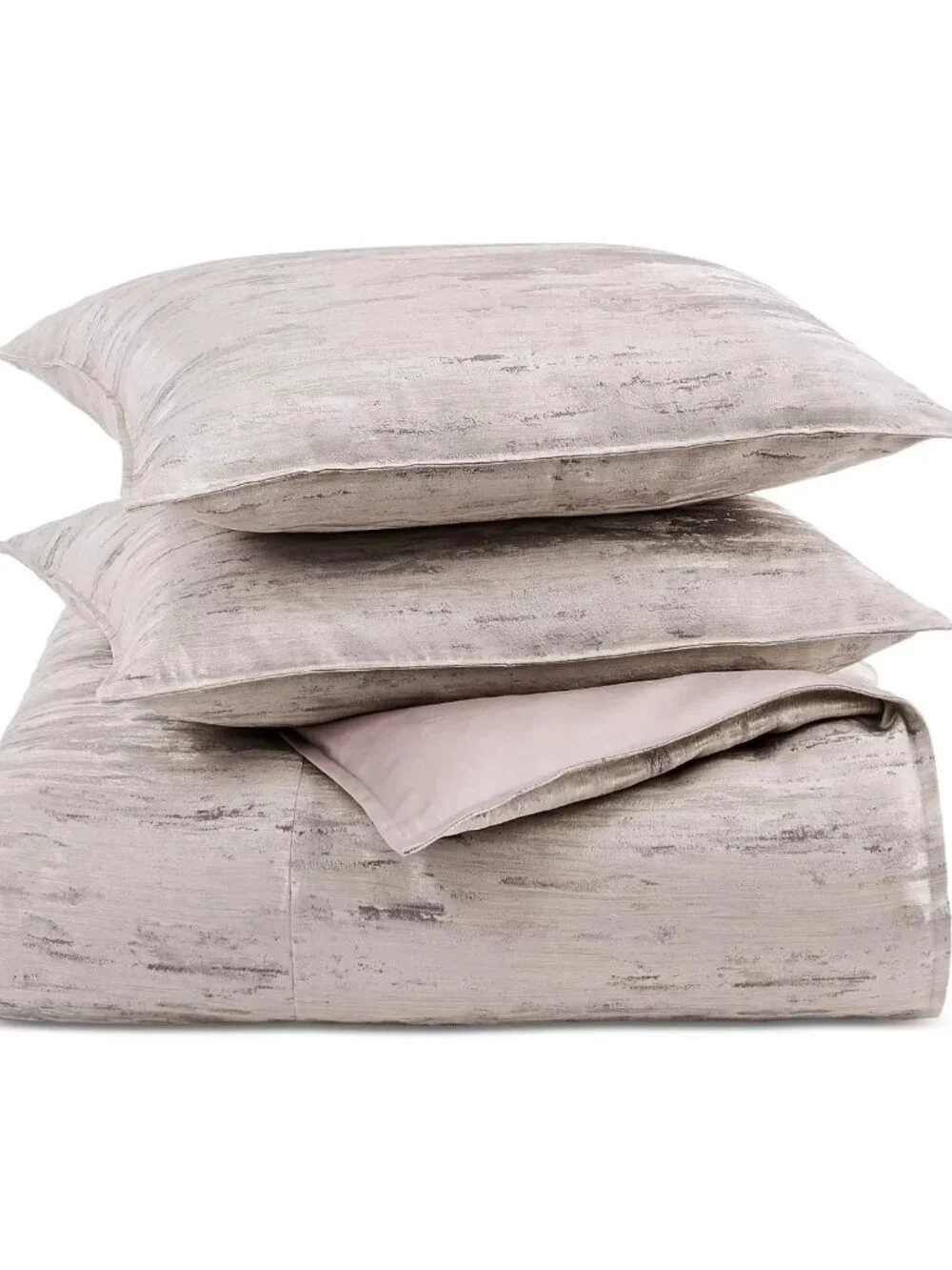 Hotel Collection Impasto Stone 3 Pc Duvet Cover Set King Grey Jacquard Marble
